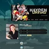 Hayden Daviau's website on a large screen.